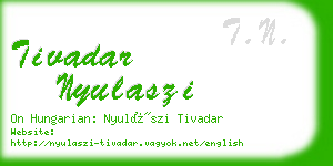 tivadar nyulaszi business card